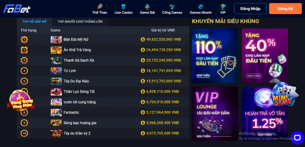 Nút đăng ký 12vegas apk ngay