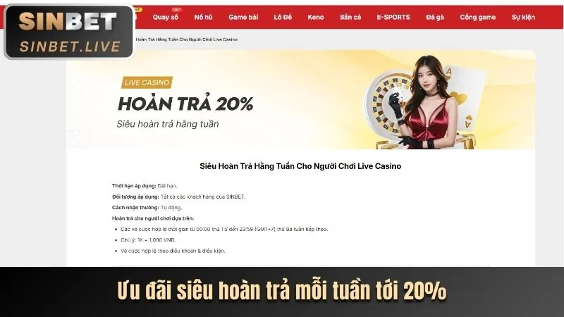 Thưởng nạp lại hàng ngày cho casino 12vegas apk