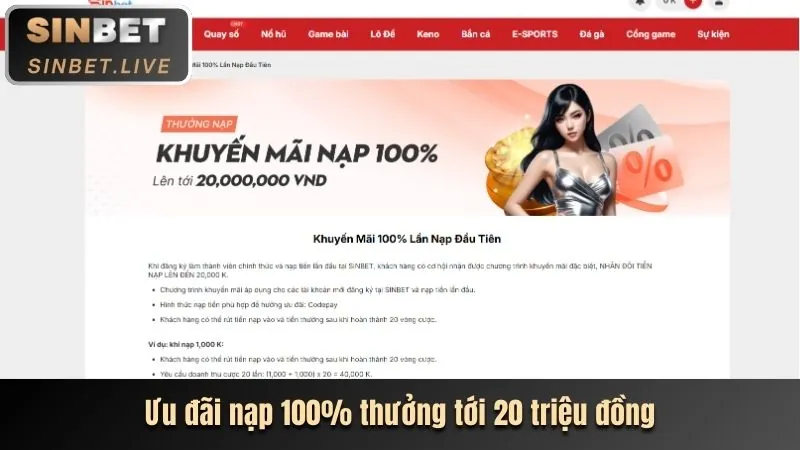Thưởng chào mừng 12vegas apk cho thành viên mới